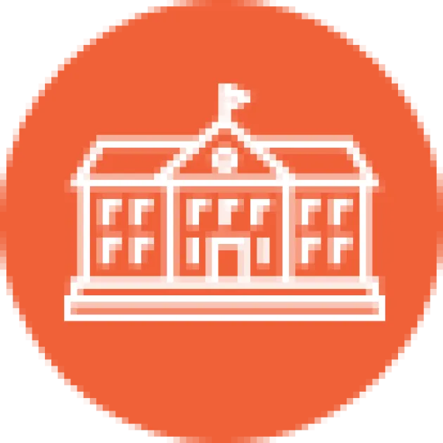 Orange School House Icon
